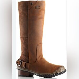 Sorel Tan Leather Heeled Boots